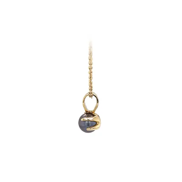 Gold Pendant Black Pearl