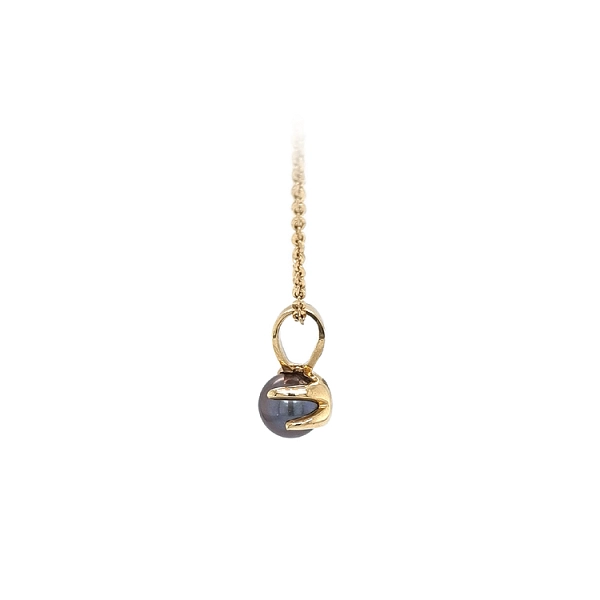 Gold Pendant Black Pearl