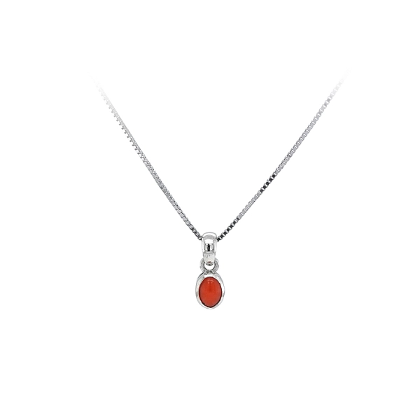 Pendant with White Gold Coral