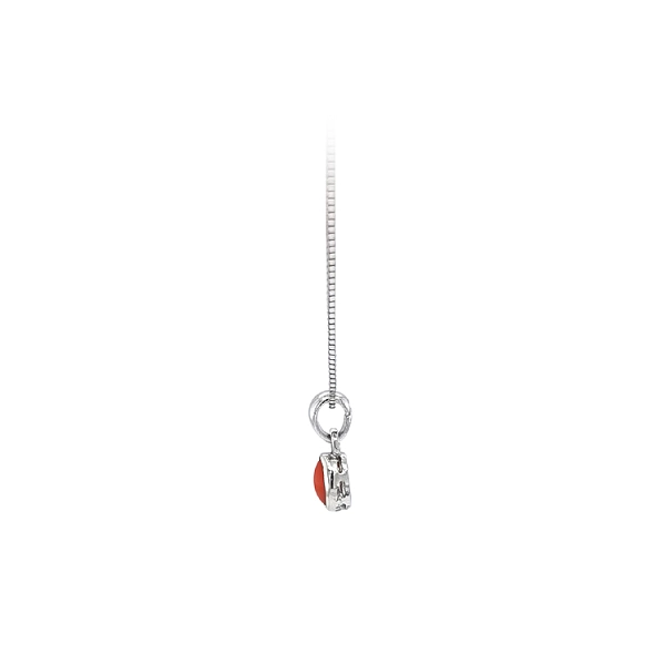Pendant with White Gold Coral