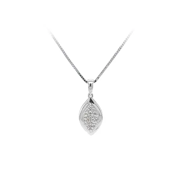 Pendant with White Gold Zircons