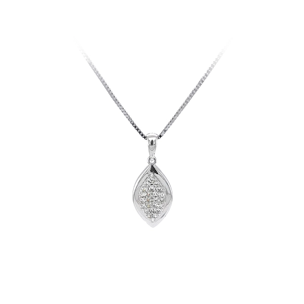 Pendant with White Gold Zircons