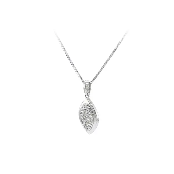Pendant with White Gold Zircons