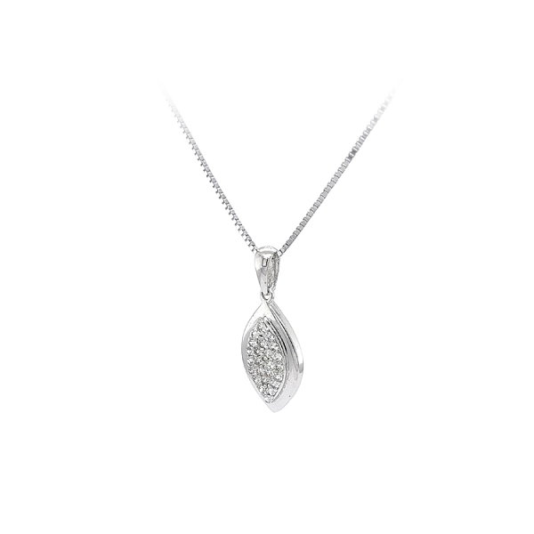 Pendant with White Gold Zircons