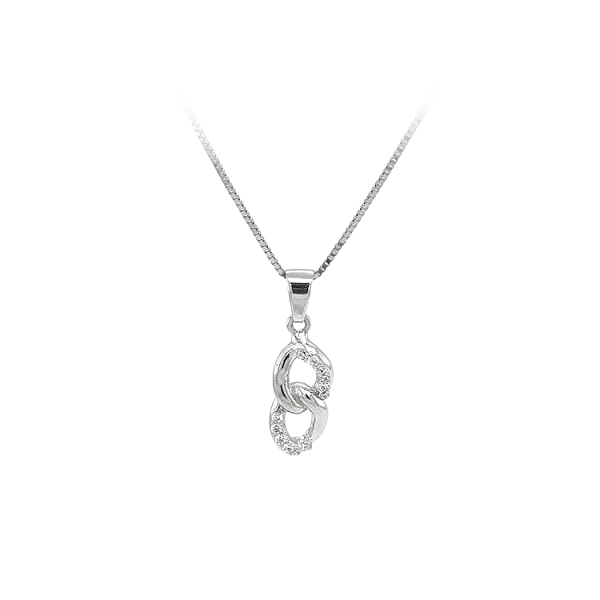 Pendant with White Gold Zircons