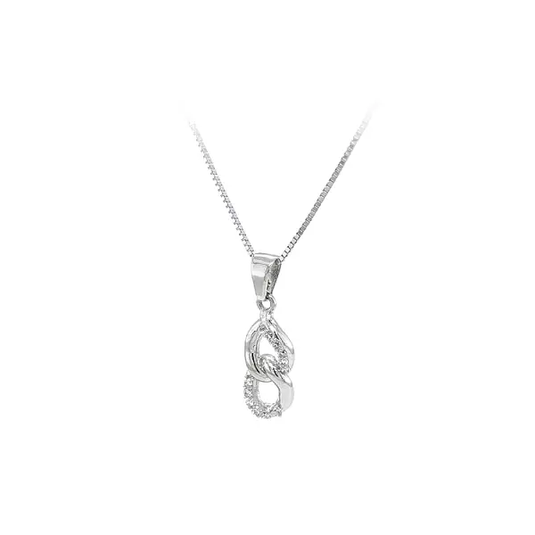 Pendant with White Gold Zircons