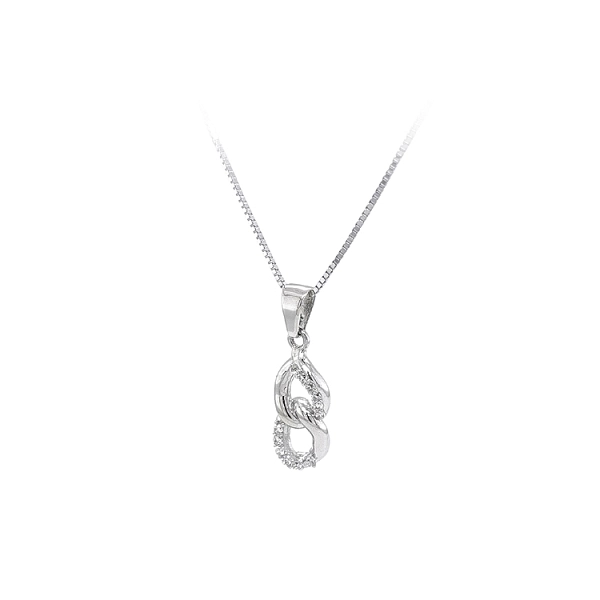 Pendant with White Gold Zircons