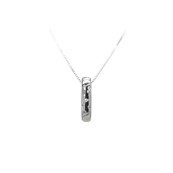 Pendant with White Gold Zircons