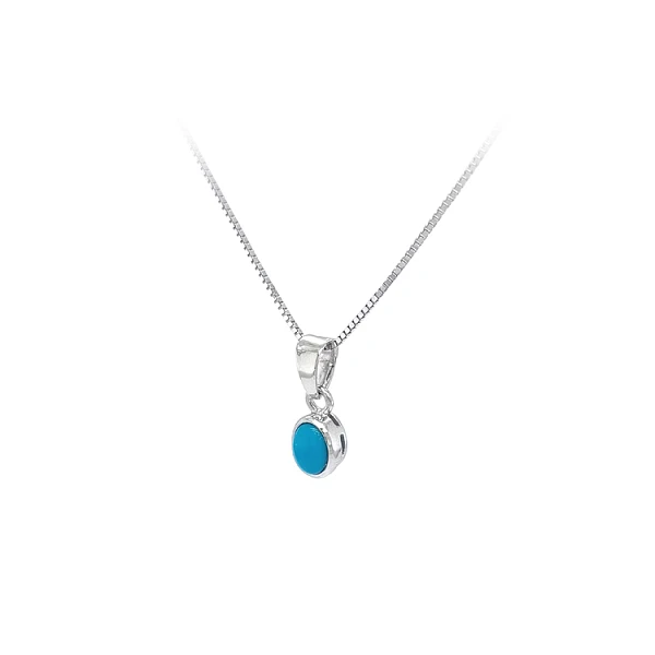 Pendant with Turquoise from White Gold
