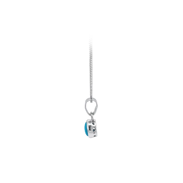 Pendant with Turquoise from White Gold