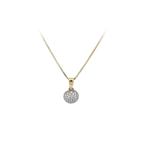 Gold Pendant with Zircons