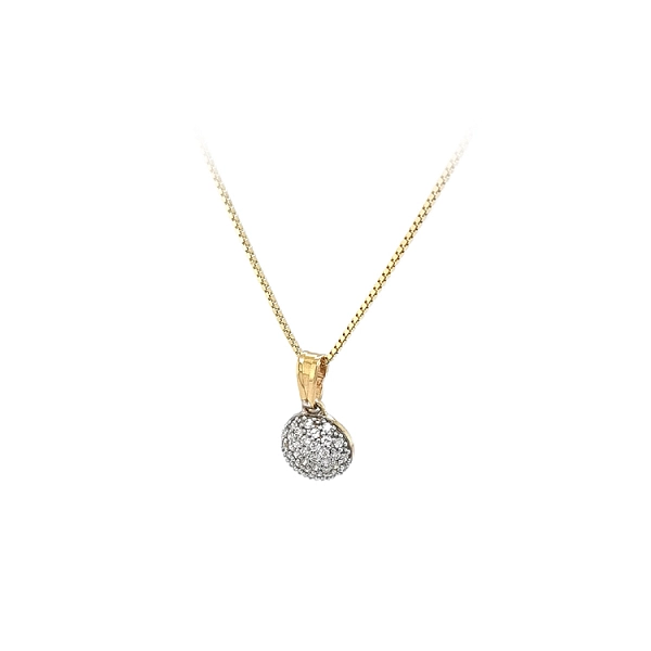 Gold Pendant with Zircons