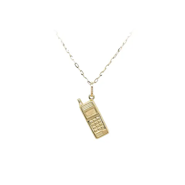 Gold Mobile Phone Pendant