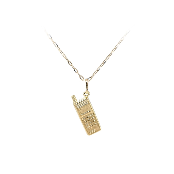 Gold Mobile Phone Pendant