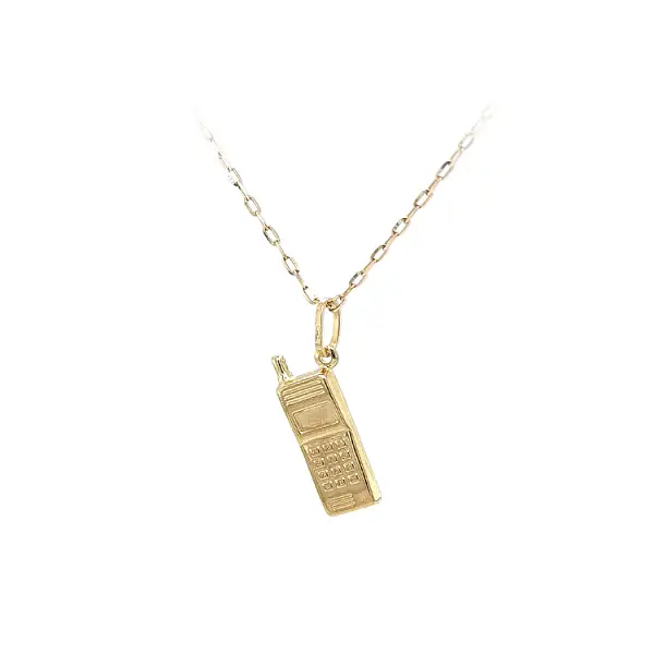 Gold Mobile Phone Pendant