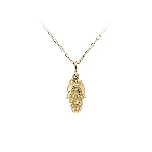 Golden Corn Ear Pendant
