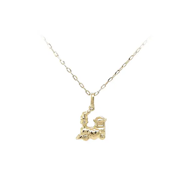 Gold Pendant Locomotive