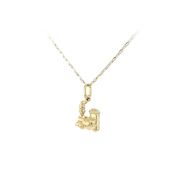 Gold Pendant Locomotive