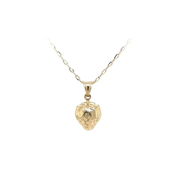 Gold Pendant Fruit Strawberry