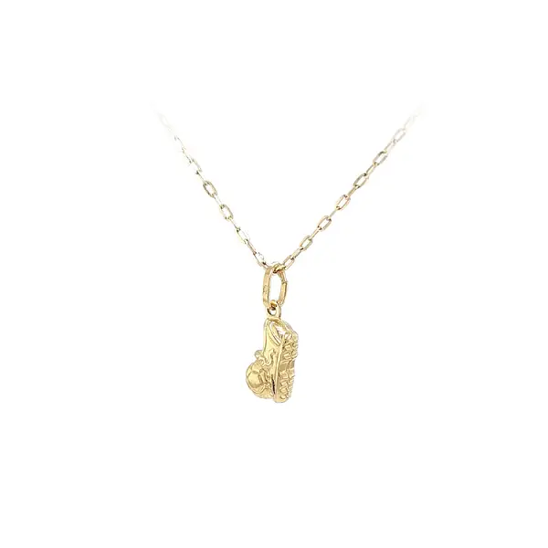 Gold Pendant Football with Ball