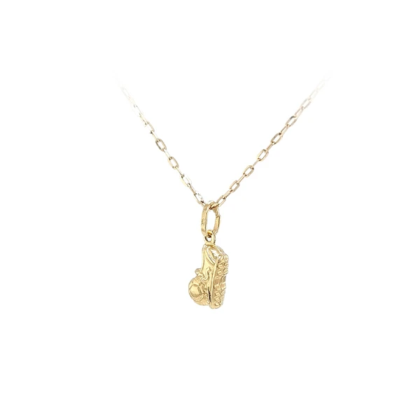 Gold Pendant Football with Ball
