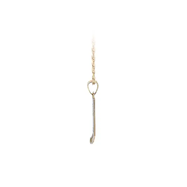 Pendant Hockey Stick made of Combination Gold