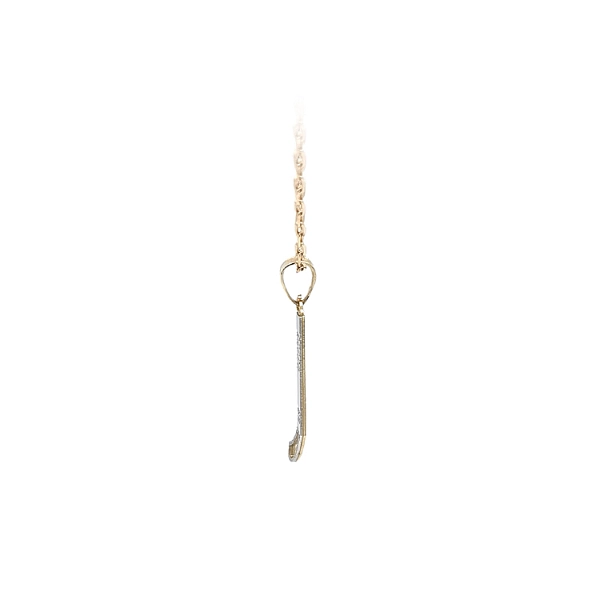 Pendant Hockey Stick made of Combination Gold