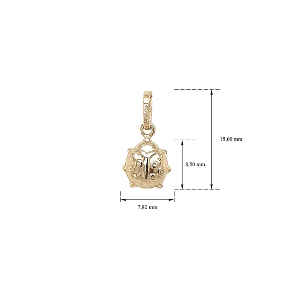 Gold Pendant Ladybug