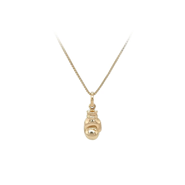 Gold Pendant Boxing Gloves