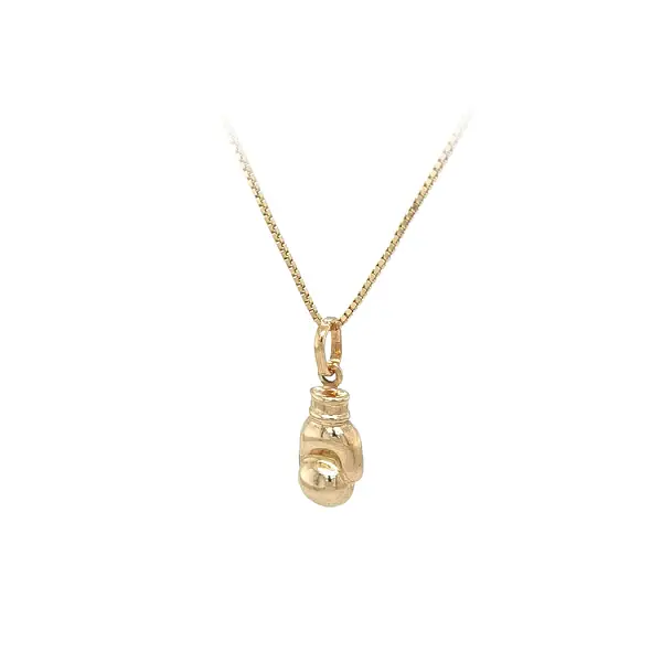 Gold Pendant Boxing Gloves