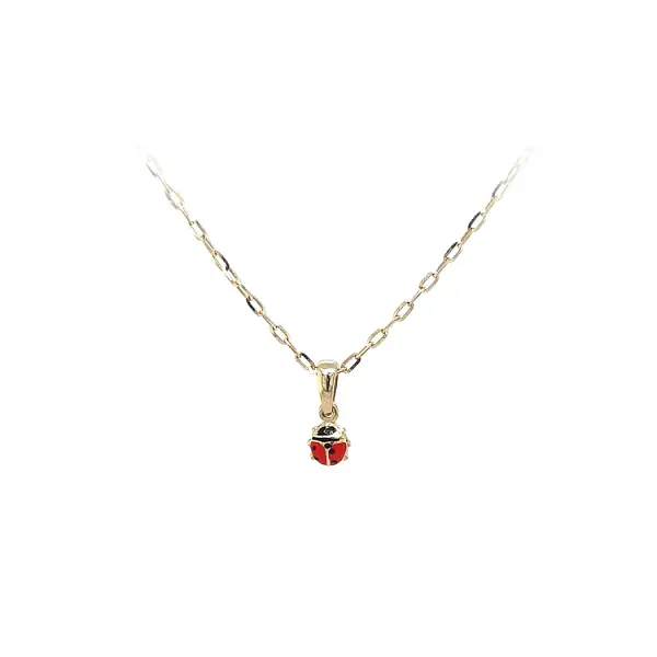 Gold Pendant Ladybug
