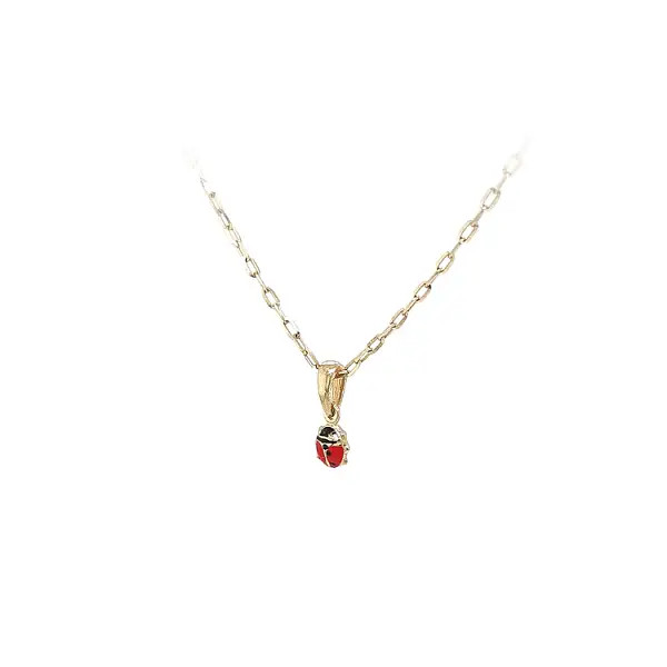 Gold Pendant Ladybug