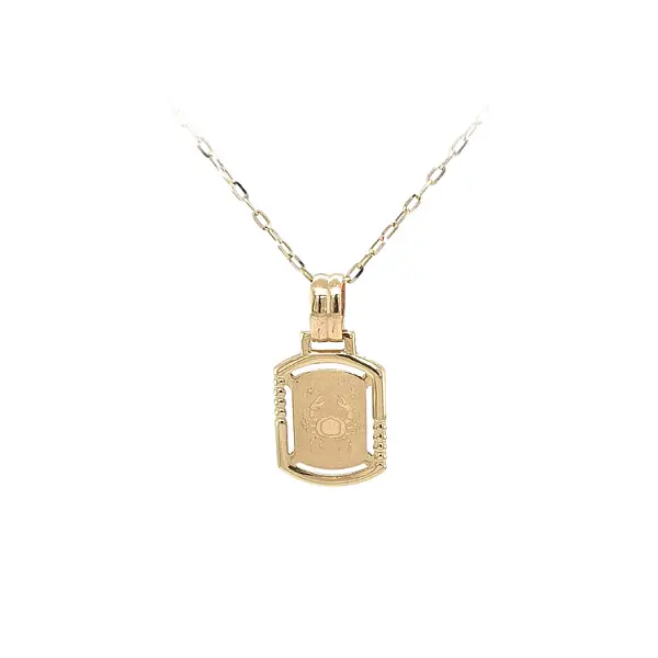 Gold Pendant Sign of the Crab