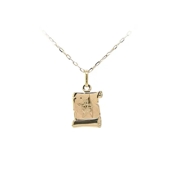 Gold Pendant Sign of the Sagittarius