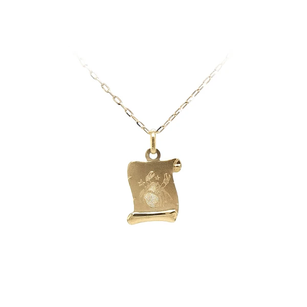 Gold Pendant Sign of the Crab