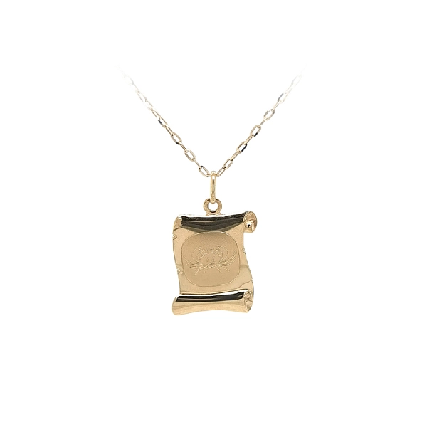 Gold Pendant Sign of the Crab
