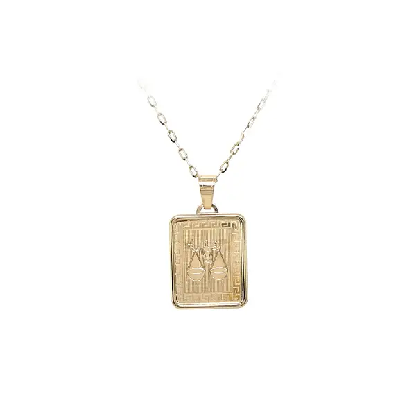 Gold Pendant Sign of the Scales