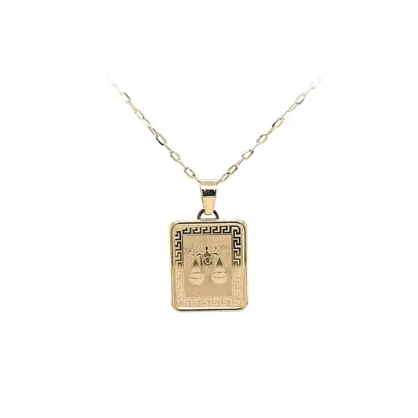 Gold Pendant Sign of the Scales