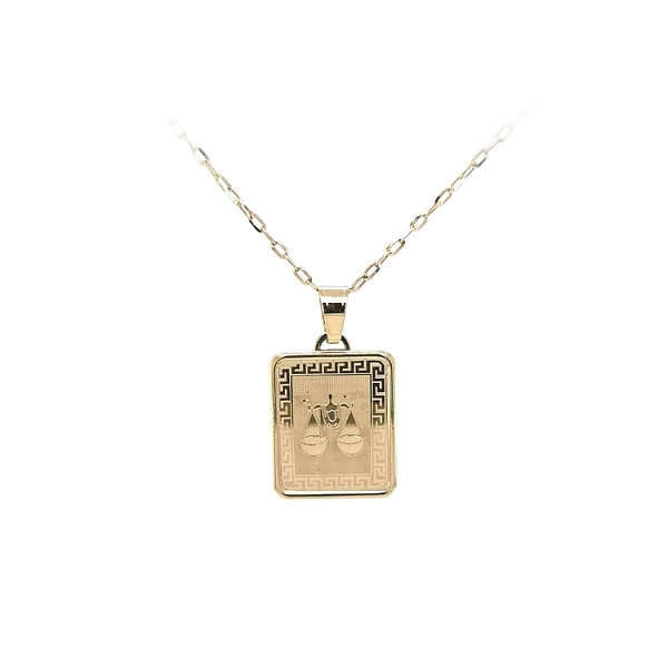 Gold Pendant Sign of the Scales