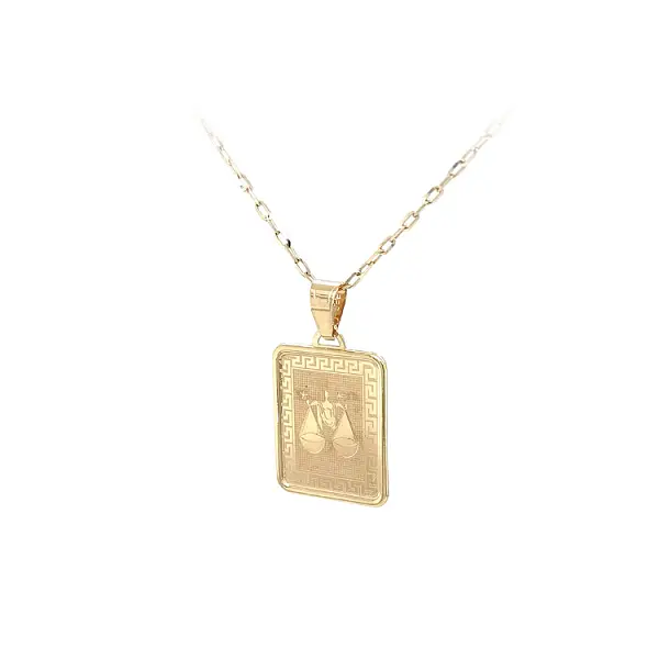 Gold Pendant Sign of the Scales
