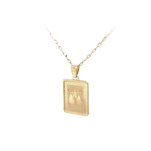 Gold Pendant Sign of the Scales