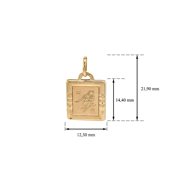 Gold Pendant Sign of the Virgin