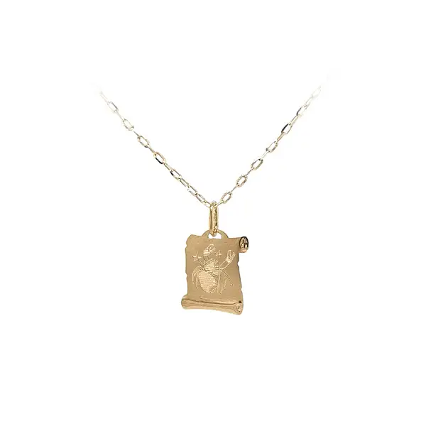 Gold Pendant Sign of the Crab