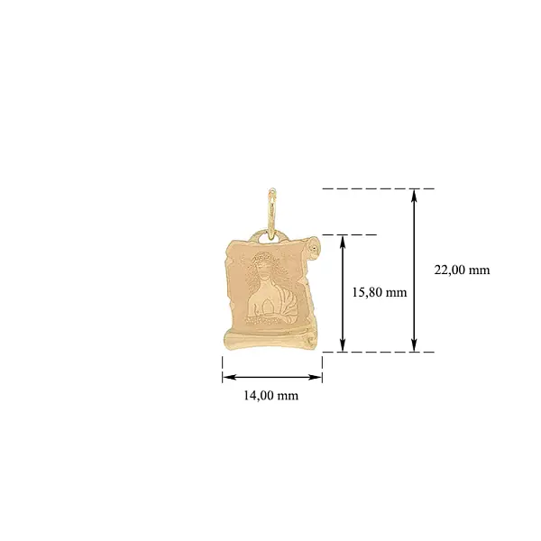 Gold Pendant Sign of the Virgin