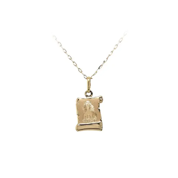 Gold Pendant Sign of the Virgin