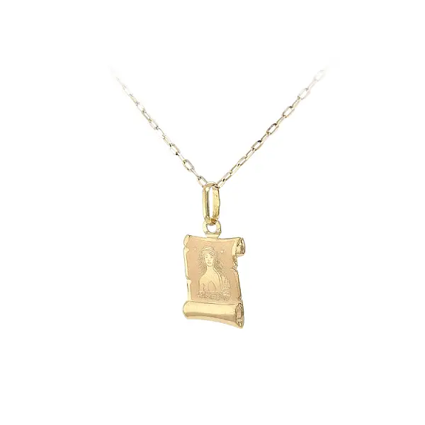 Gold Pendant Sign of the Virgin