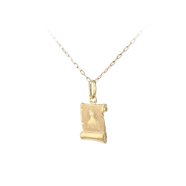 Gold Pendant Sign of the Virgin