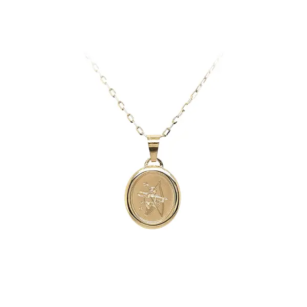 Gold Pendant Sign of the Sagittarius