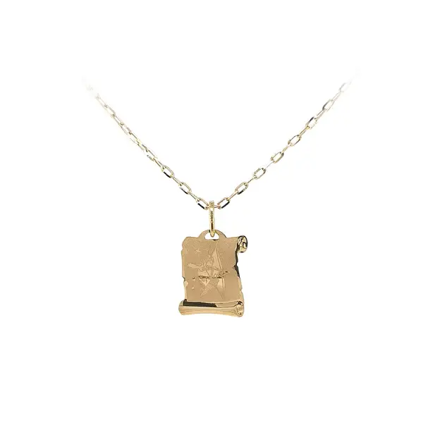 Gold Pendant Sign of the Sagittarius