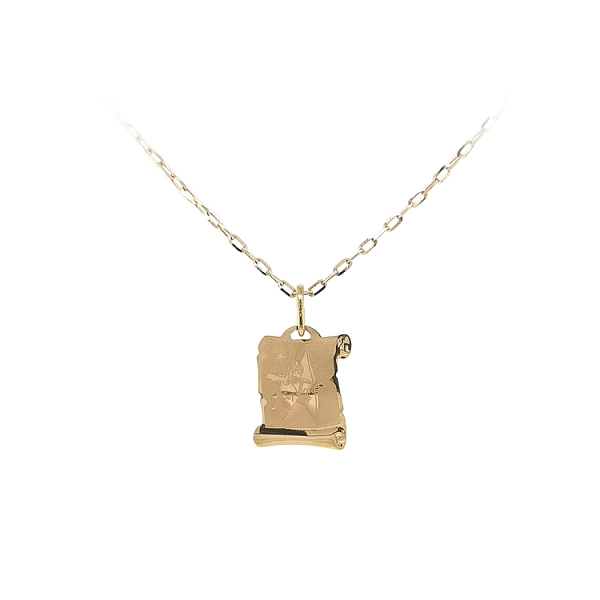 Gold Pendant Sign of the Sagittarius